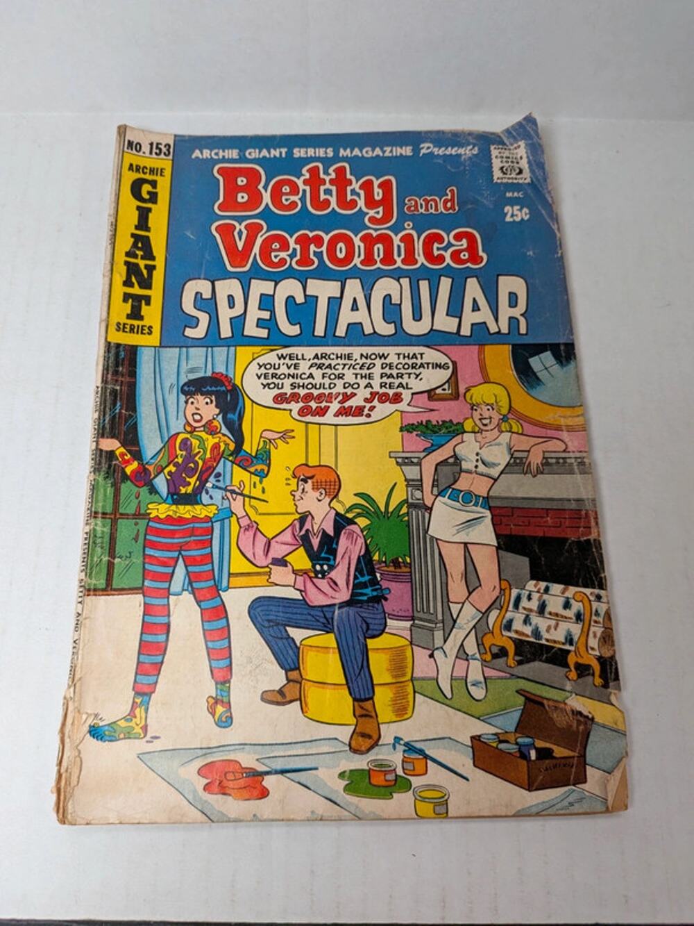 Vintage Archie giant series Betty and Veronica spectacular #153 comic magazine